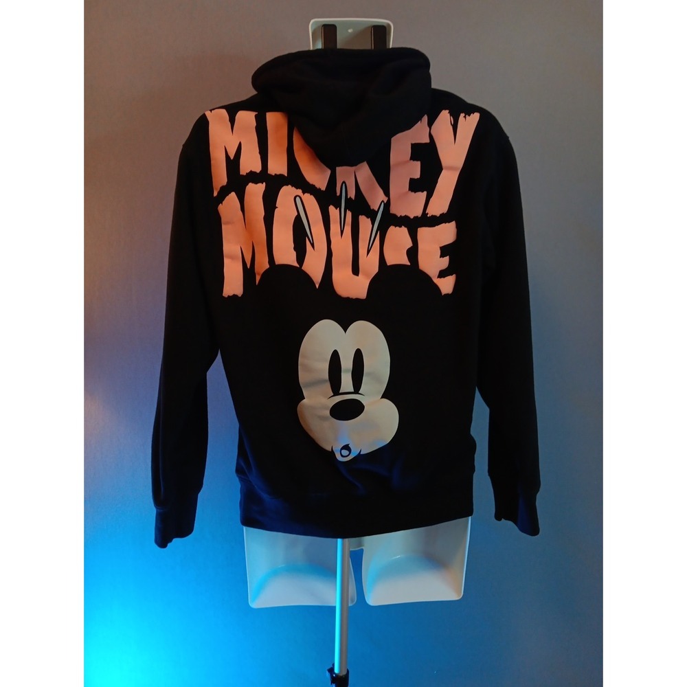 Disney Mickey Mouse Halloween Haunted House Hoodie Men's Small Black